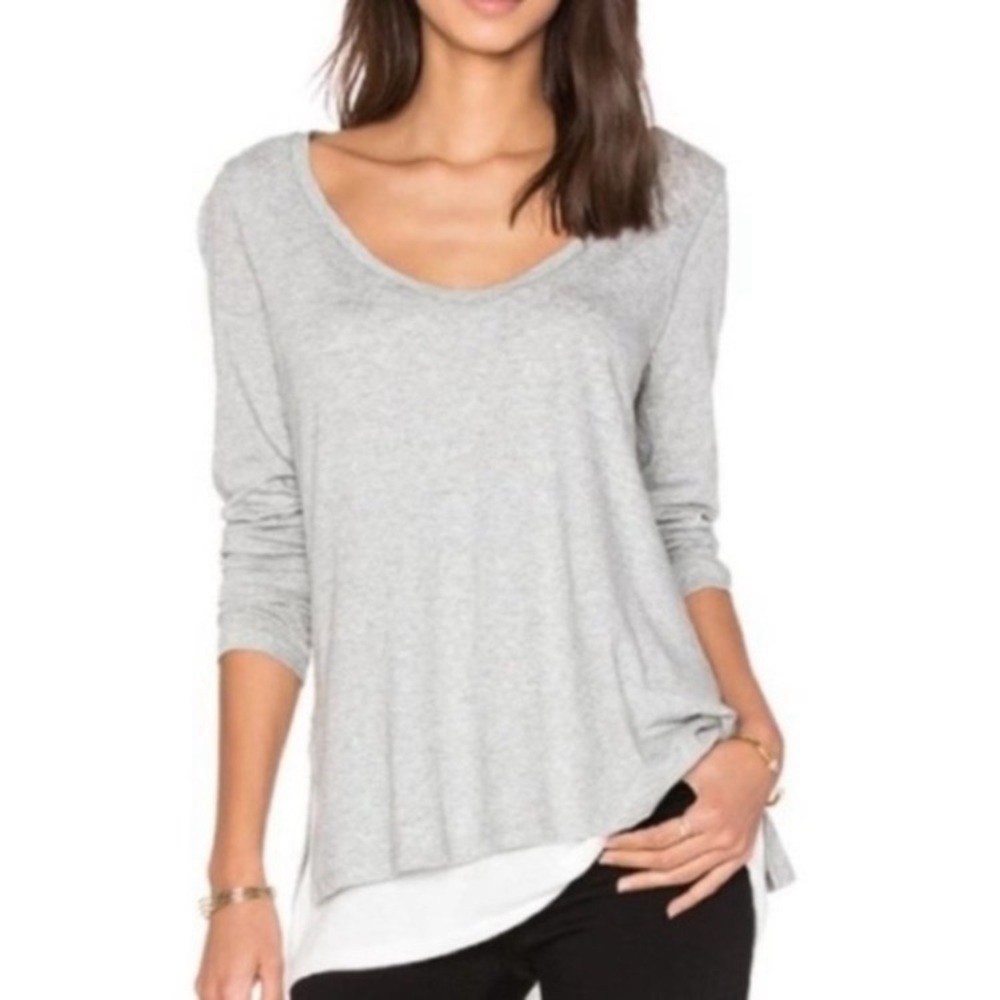 Vince Double Layer Colorblock Tee. - image 2